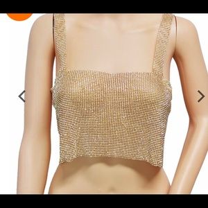 Metal mesh crop top